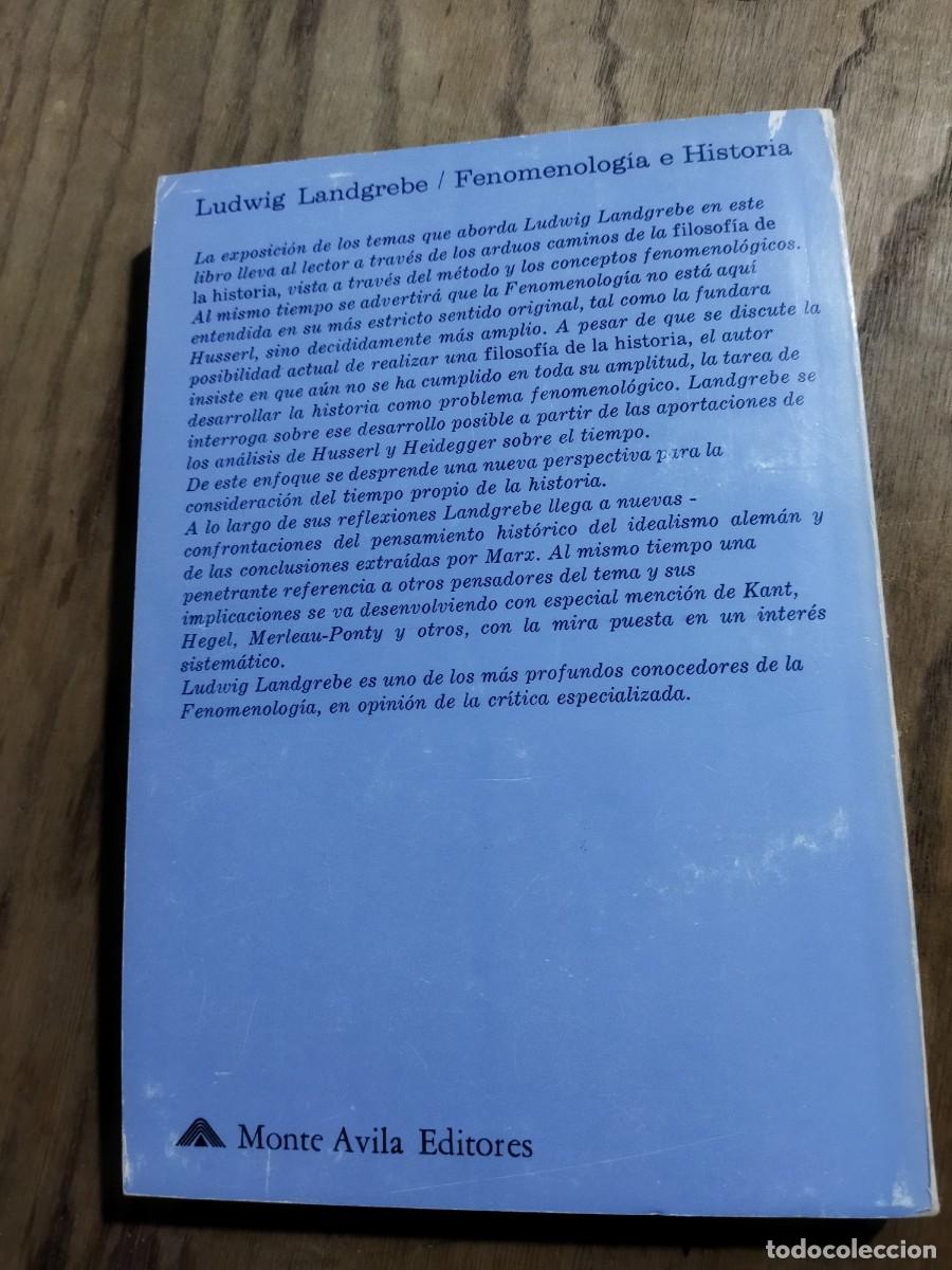 Libros: FENOMENOLOGIA E HISTORIA - LANDGREBE, LUDWIG - Foto 2