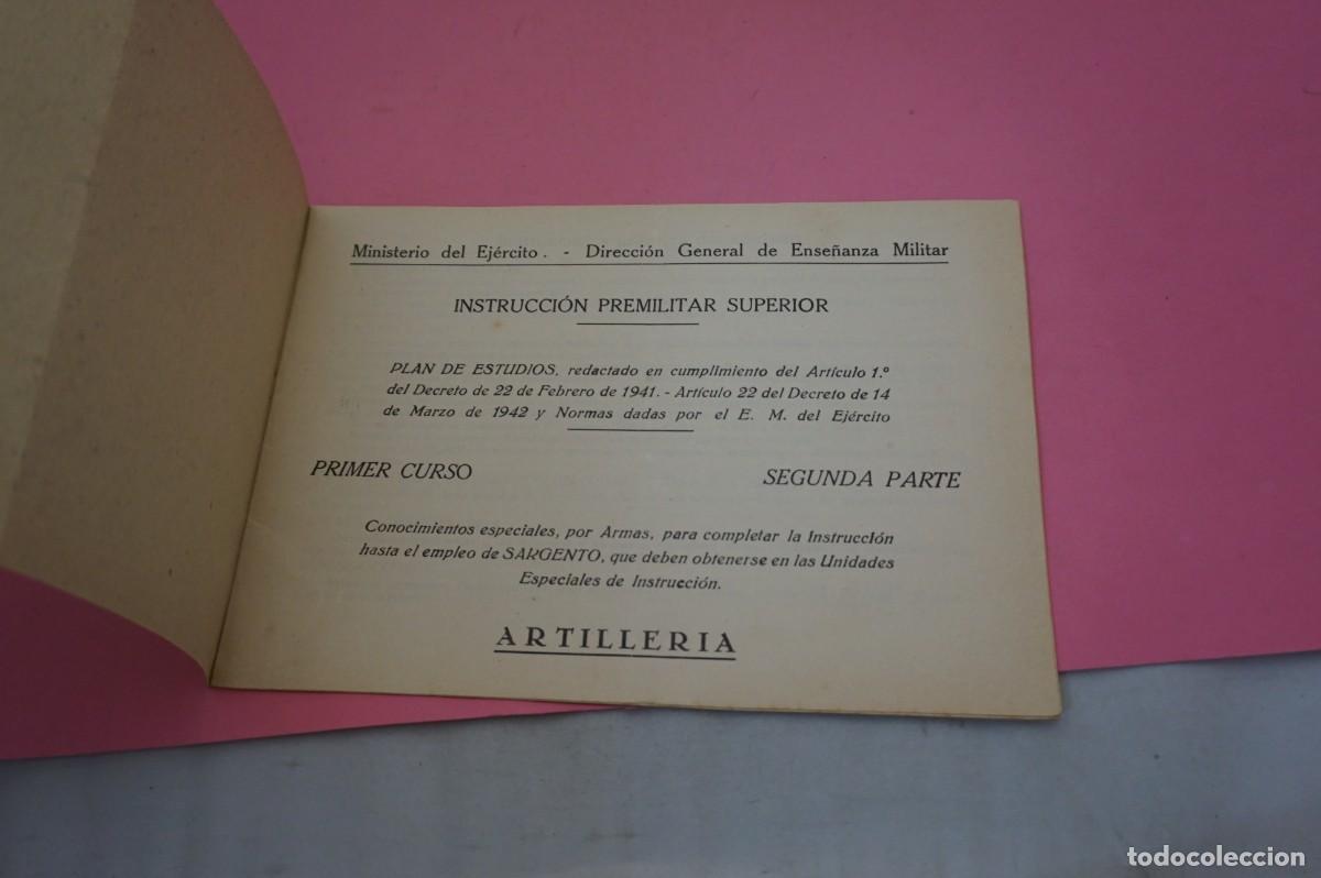 Libros: TRAS/ ARTILLERIA - PRIMER CURSO - SEGUNDA PARTE - Foto 2