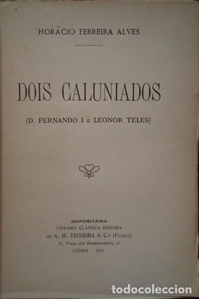 Libros: FERREIRA ALVES. (Hor&aacute;cio) - DOIS CALUNIADOS. - Foto 2