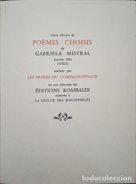 Libros: MISTRAL. (Gabriela) - PO&Egrave;MES CHOISIS. - Foto 1