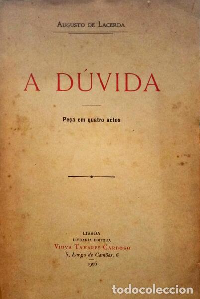 Libros: LACERDA. (Augusto de) - A D&Uacute;VIDA. - Foto 1