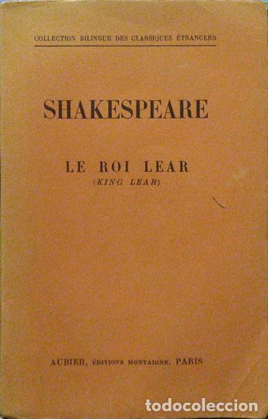 Libros: SHAKESPEARE. (William) - LE ROI LEAR - KING LEAR. [2 OBRAS] - Foto 1