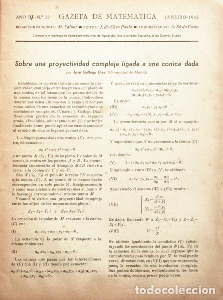 Libros: GAZETA DE MATEM&Aacute;TICA. [46 N&Uacute;MEROS] - Foto 3