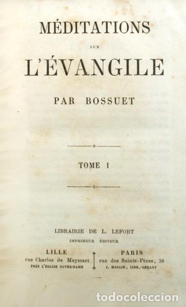 Libros: BOSSUET. (Jacques B&eacute;nigne) - M&Eacute;DITATIONS SUR L&#39;&Eacute;VANGILE. - Foto 1