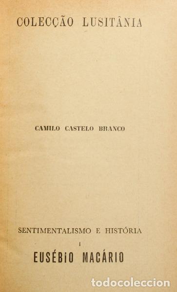Libros: CASTELO BRANCO. (Camilo) - EUS&Eacute;BIO MAC&Aacute;RIO. A CORJA. [2 VOLS.] - Foto 1