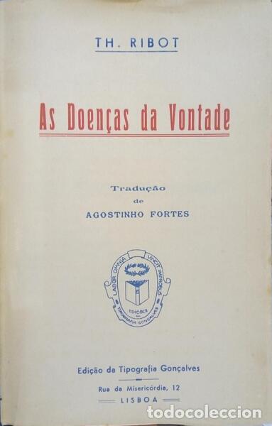 Libros: RIBOT. (Th&eacute;odule-Armand) - AS DOEN&Ccedil;AS DA VONTADE. - Foto 1