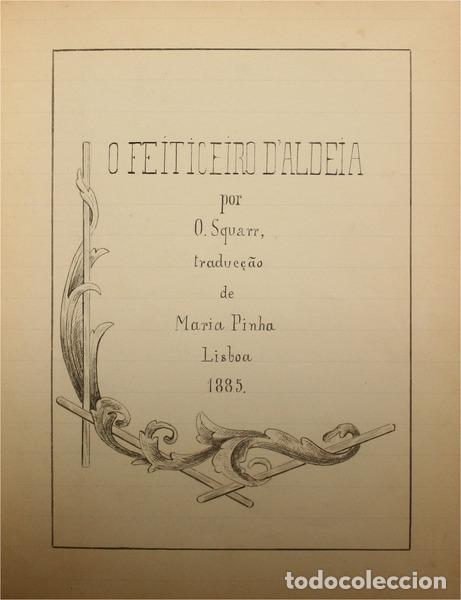 Libros: SQUARR. (O.) - MANUSCRITO. O FEITICEIRO D&#39;ALDEIA - Foto 1