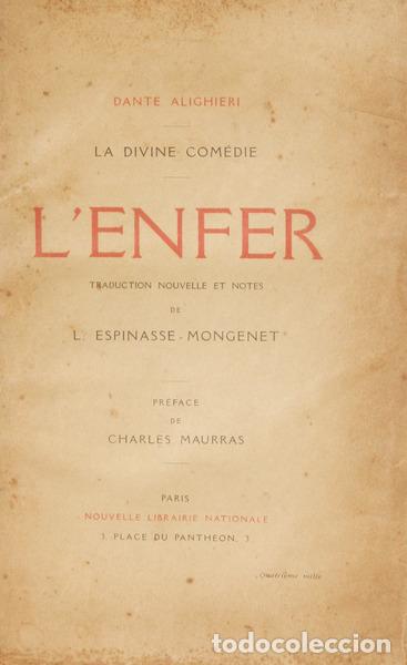 Libros: ALIGHIERI. (Dante) - LA DIVINE COM&Eacute;DIE. L� ENFER. - Foto 1