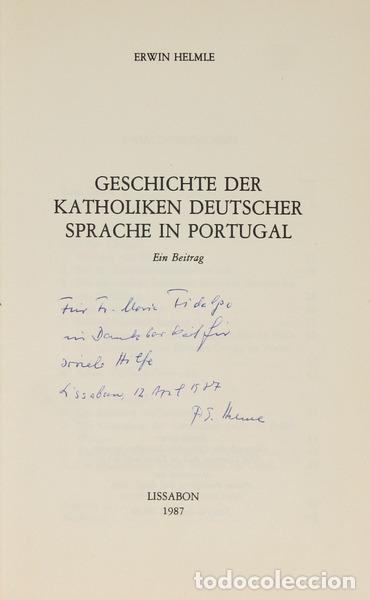 Libros: HELMLE. (Erwin) - GESCHICHTE DER KATHOLIKEN DEUTSCHER SPRACHE IN PORTUGAL.
