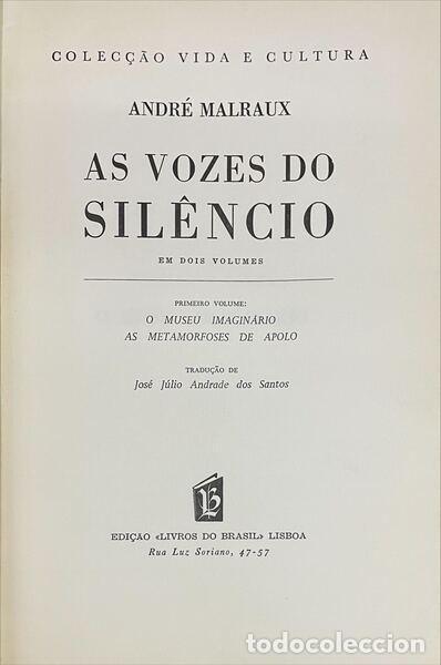 Libros: MALRAUX. (Andr&eacute;) - AS VOZES DO SIL&Ecirc;NCIO. [2 VOLS.] - Foto 2