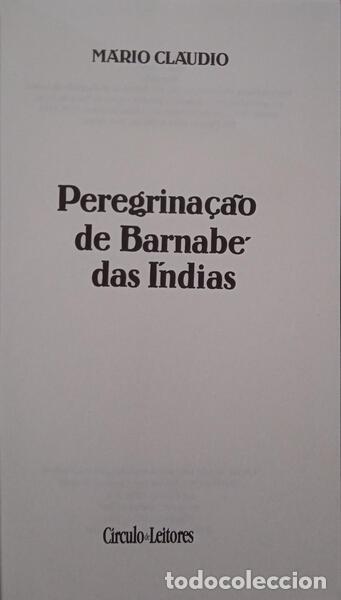 Libros: CL&Aacute;UDIO. (M&aacute;rio) - PEREGRINA&Ccedil;&Atilde;O DE BARNAB&Eacute; DAS &Iacute;NDIAS. - Foto 2