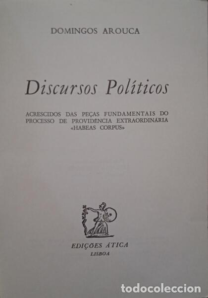 Libros: DOMINGOS MAUR&Iacute;CIO. - DISCURSOS POL&Iacute;TICOS. - Foto 2