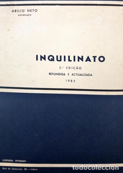 Libros: NETO. (Ab&iacute;lio) - INQUILINATO. [5.&ordf; EDI&Ccedil;&Atilde;O] - Foto 1
