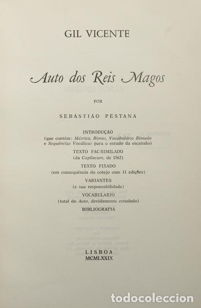 Libros: VICENTE. (Gil) - AUTO DOS REIS MAGOS. - Foto 1
