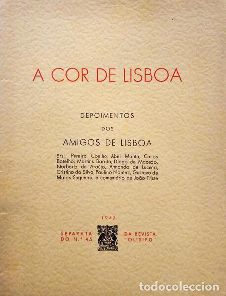 Libros: COR (A) DE LISBOA, DEPOIMENTOS DOS AMIGOS DE LISBOA. - Foto 1