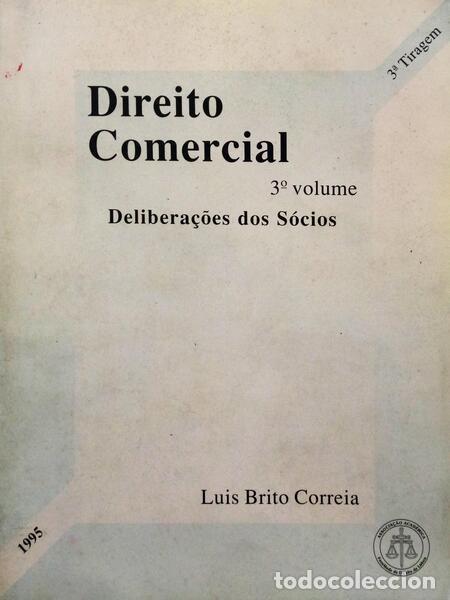 Libros: BRITO CORREIA. (Lu&iacute;s) - DIREITO COMERCIAL. [3 VOLUMES] - Foto 3