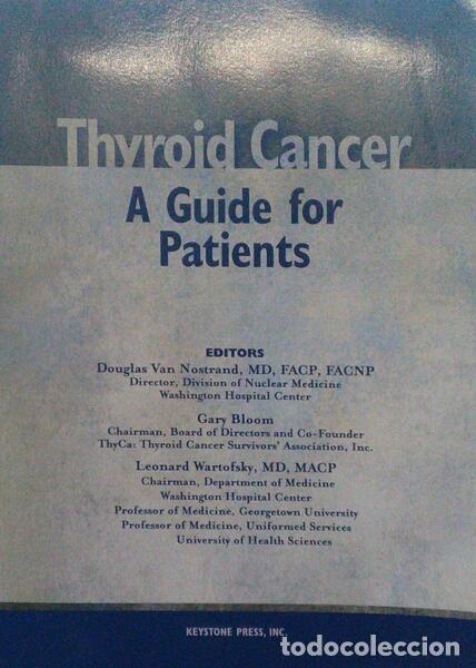 Libros: NOSTRAND. (Douglas Van), Gary Bloom e Leonard Wartofsky. - THYROID CANCER, A GUIDE FOR PATIENTS. - Foto 1