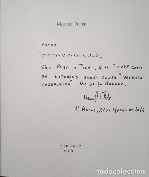Libros: FILIPE. (Manuel) - DECOMPOSI&Ccedil;&Otilde;ES. - Foto 2