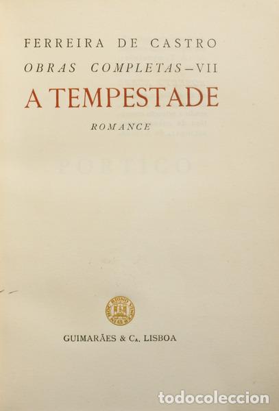 Libros: FERREIRA DE CASTRO. (Jos&eacute; Maria) - A TEMPESTADE. - Foto 1