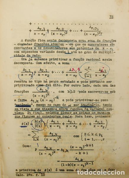 Libros: SEBASTI&Atilde;O E SILVA. (J.) - C&Aacute;LCULO. - Foto 2