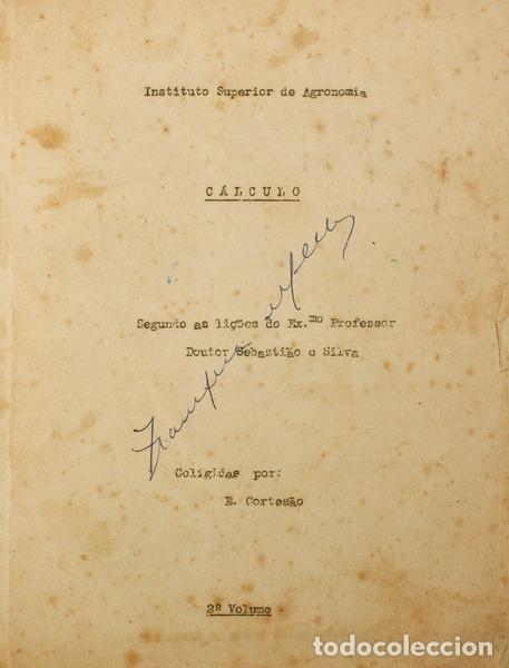Libros: SEBASTI&Atilde;O E SILVA. (J.) - C&Aacute;LCULO. - Foto 1