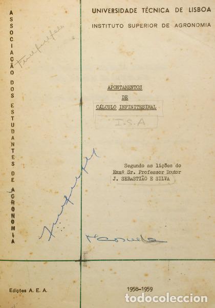 Libros: SEBASTI&Atilde;O E SILVA. (J.) - APONTAMENTOS DE C&Aacute;LCULO INFINITESIMAL. - Foto 1
