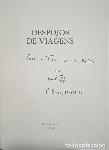 Libros: FILIPE. (Manuel) - DESPOJOS DE VIAGENS. - Foto 2
