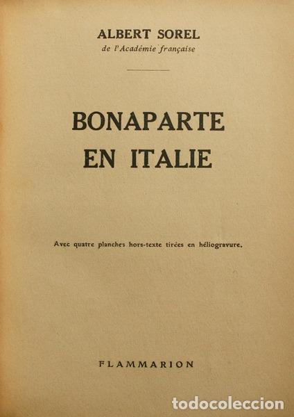 Libros: SOREL. (Albert) - BONAPARTE EN ITALIE. - Foto 1