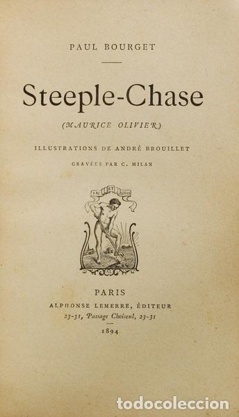Libros: BOURGET. (Paul) - STEEPLE-CHASE. - Foto 1