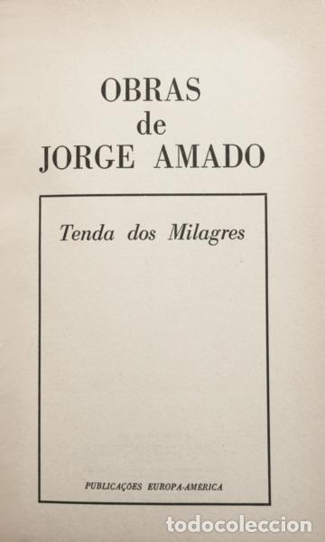 Libros: AMADO. (Jorge) - TENDA DOS MILAGRES. - Foto 1