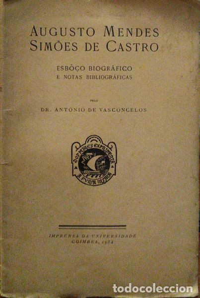 Libros: VASCONCELOS. (Ant&oacute;nio de) - AUGUSTO MENDES SIM&Otilde;ES DE CASTRO. - Foto 1
