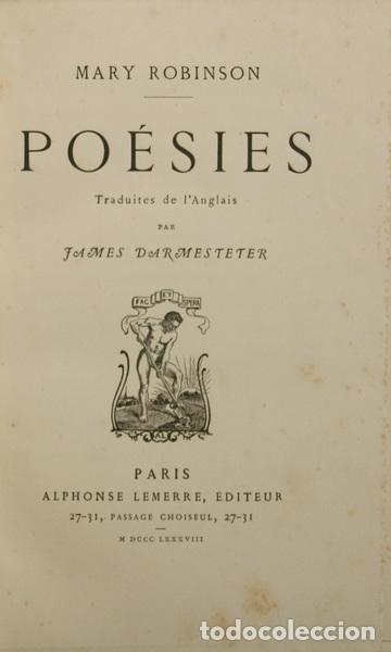 Libros: ROBINSON. (Mary) - PO&Eacute;SIES. - Foto 1