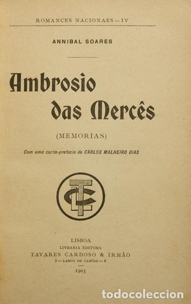 Libros: SOARES. (An&iacute;bal) - AMBROSIO DAS MERC&Ecirc;S. [1903] - Foto 1