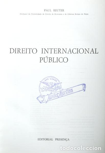 Libros: REUTER. (Paul) - DIREITO INTERNACIONAL P&Uacute;BLICO. - Foto 1