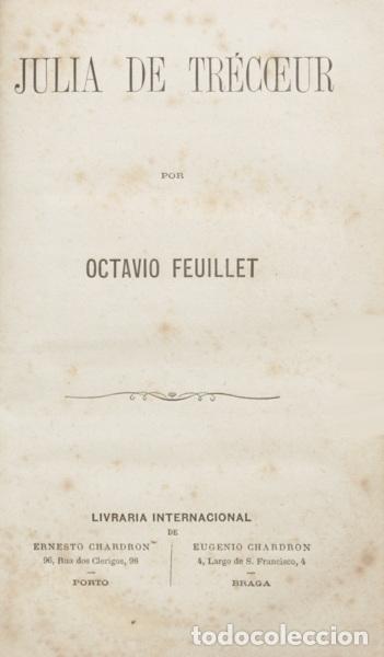 Libros: FEUILLET. (Octavio) - JULIA DE TR&Eacute;COEUR. - Foto 1
