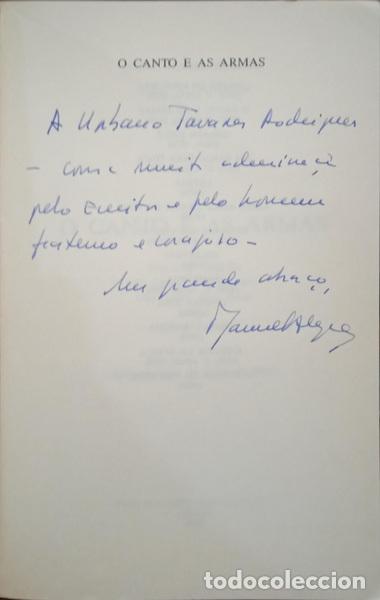 Libros: ALEGRE. (Manuel) - O CANTO E AS ARMAS. [DED. AUTOR] - Foto 2