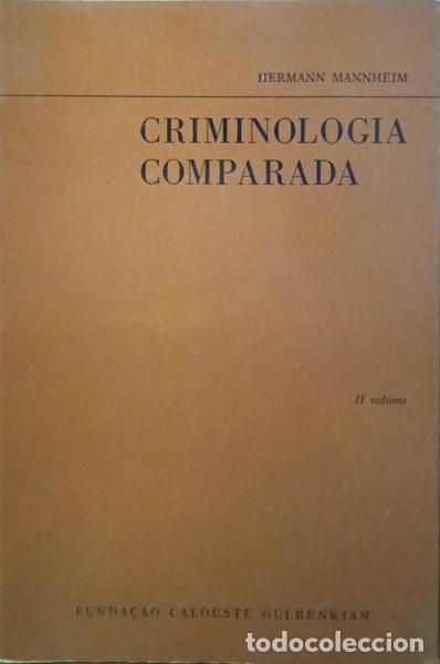 Libros: MANNHEIM. (Hermann) - CRIMINOLOGIA COMPARADA. [VOLUME II] - Foto 1