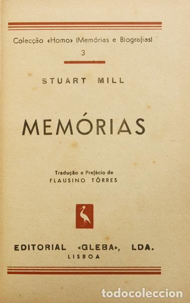 Libros: STUART MILL. (John) - MEM&Oacute;RIAS. - Foto 1