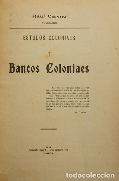 Libros: CARMO. (Raul) - BANCOS COLONIAES. - Foto 1