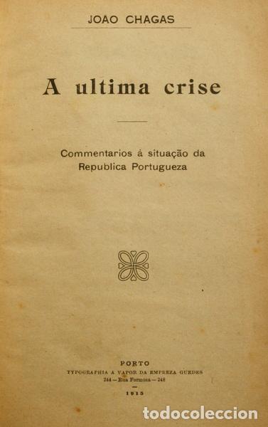 Libros: CHAGAS. (Jo&atilde;o) - A &Uacute;LTIMA CRISE. - Foto 1