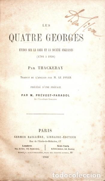 Libros: THACKERAY. (William Makepeace) - LES QUATRE GEORGES. - Foto 1