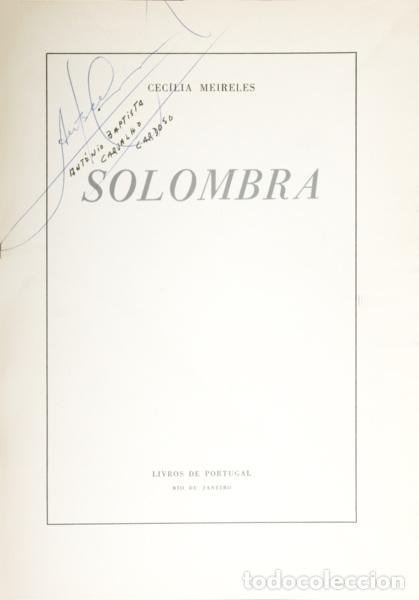 Libros: MEIRELES. (Cec&iacute;lia) - SOLOMBRA. - Foto 1