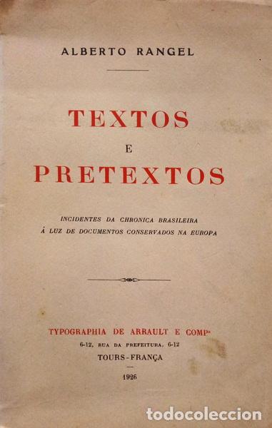 Libros: RANGEL. (Alberto) - TEXTOS E PRETEXTOS. - Foto 1