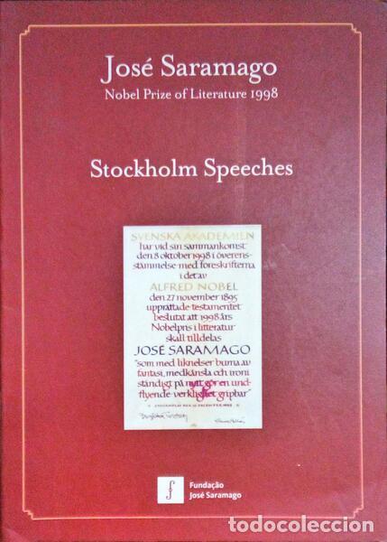 Libros: SARAMAGO. (Jos&eacute;) - STOCKHOLM SPEECHES. - Foto 1
