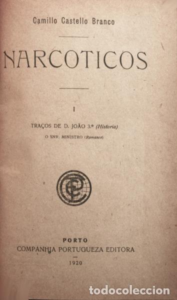 Libros: CASTELO BRANCO. (Camilo) - NARCOTICOS. - Foto 1