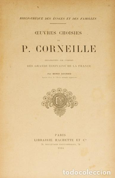 Libros: CORNEILLE. (Pierre) - OEUVRES CHOISES. - Foto 1