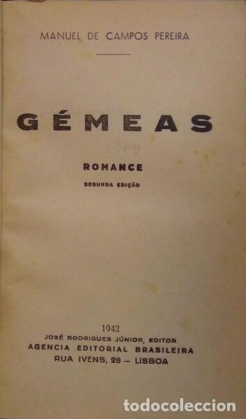 Libros: CAMPOS PEREIRA. (Manuel de) - G&Eacute;MEAS. - Foto 1