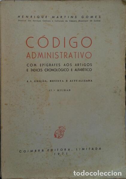 Libros: MARTINS GOMES. (Henrique) - C&Oacute;DIGO ADMINISTRATIVO. - Foto 1