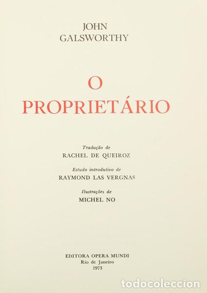 Libros: GALSWORTHY. (John) - O PROPRIET&Aacute;RIO. - Foto 1