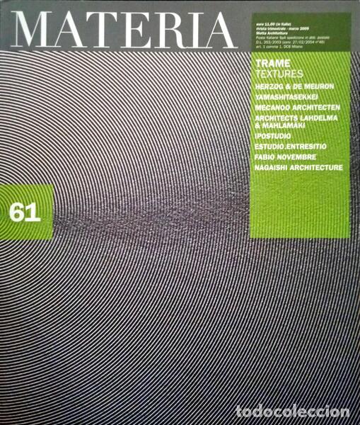 Libros: MATERIA, N.&ordm; 60/61, DICEMBRE/MARZO 2008/2009. - Foto 2